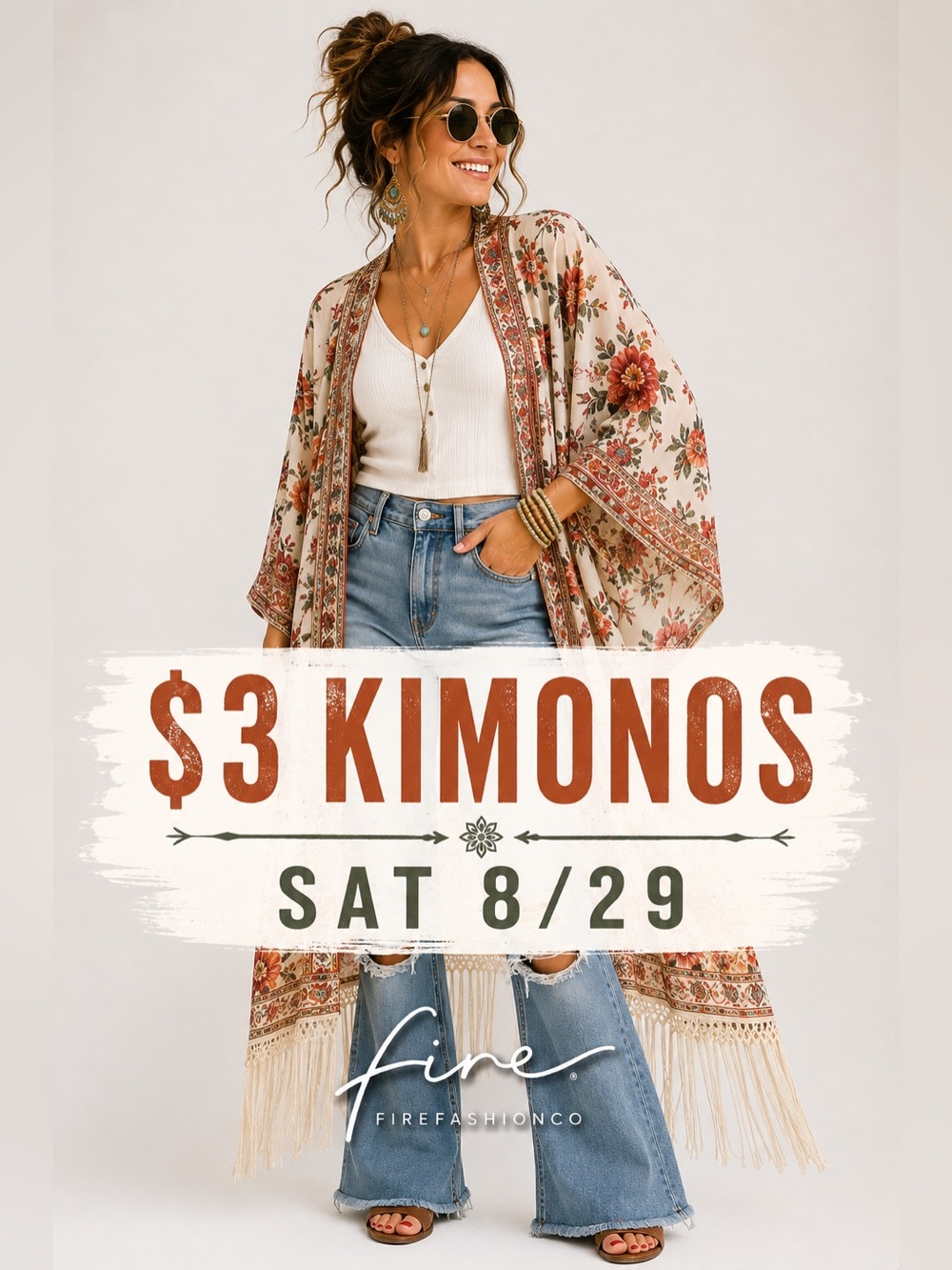 $3 Kimono THIS SATURDAY 8/29 @3:33PM CST